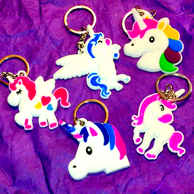 Adorable lot of unicorn keychains/zipper pulls
