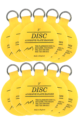 Original Invisible Disc Adhesive Plate Hangers Set Of Ten 3 Inch