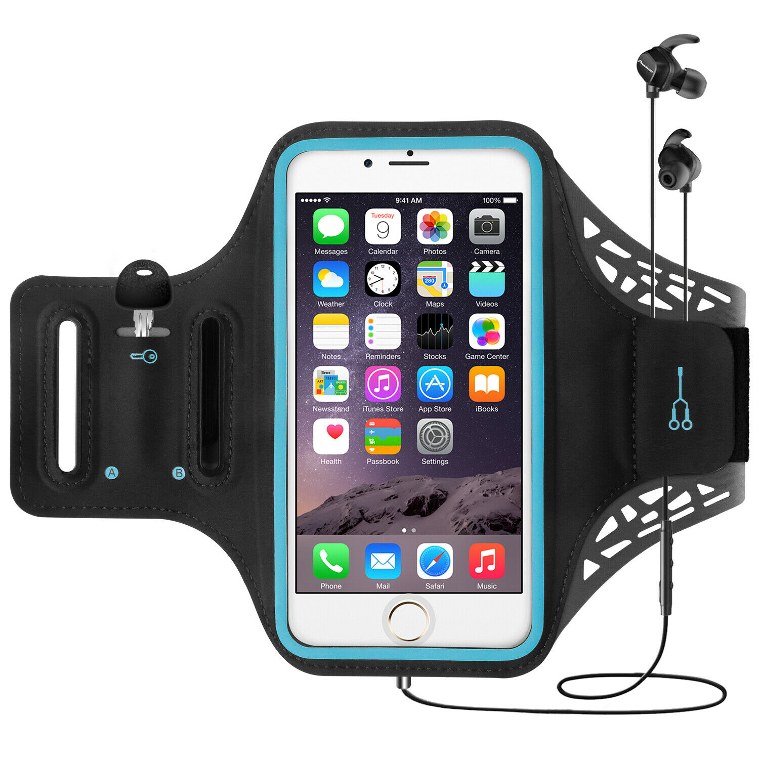 For Iphone 11 Pro/xs Max/xr/x Sports Armband Running Jogging Phone Holder Case