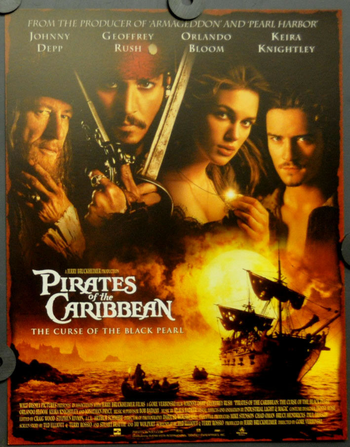 Pirates Of The Caribbean The Curse Of The Black Pearl 2003 11x14 Lobby Card Set
