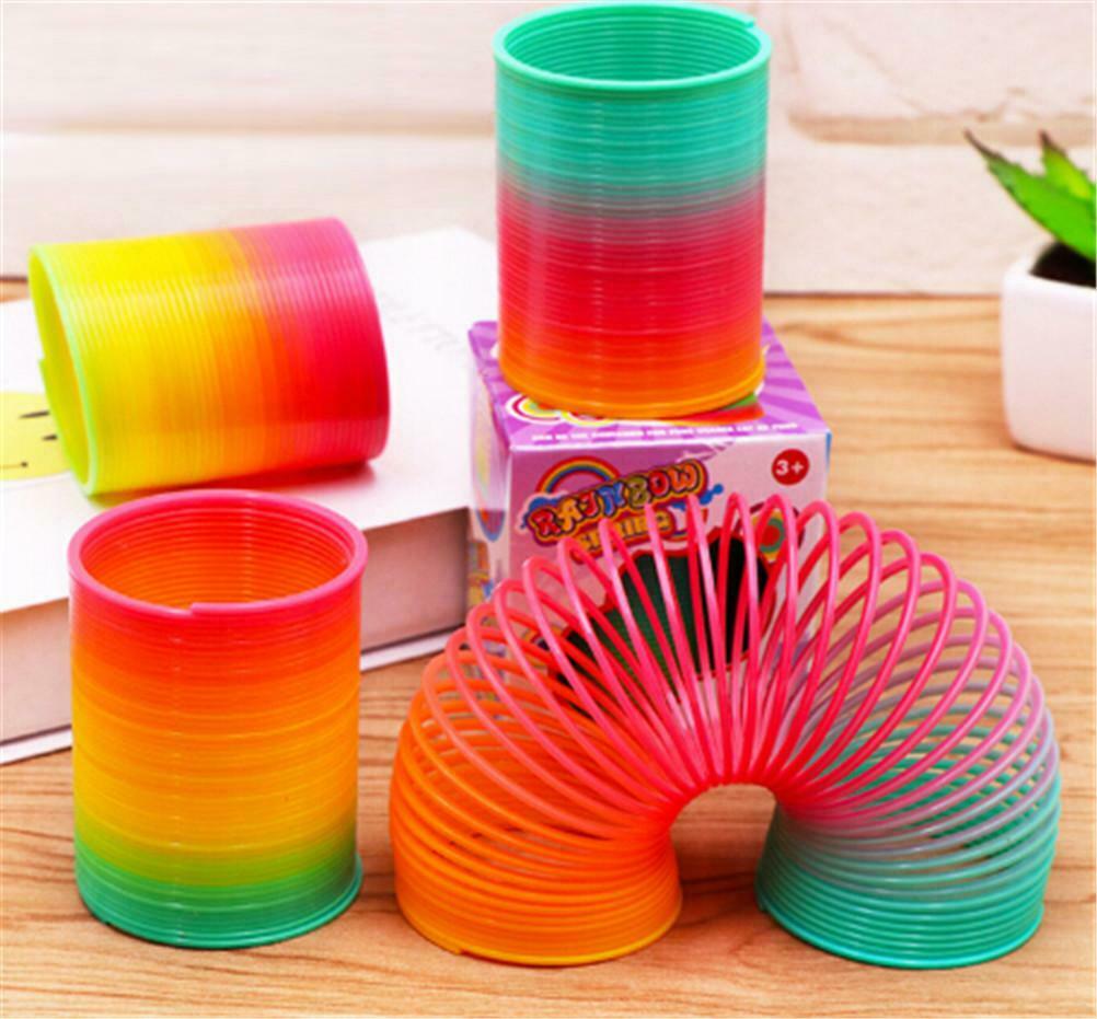 Slinky Cute Colorful Rainbow Plastic Magic Spring Children Toy Educational Gift