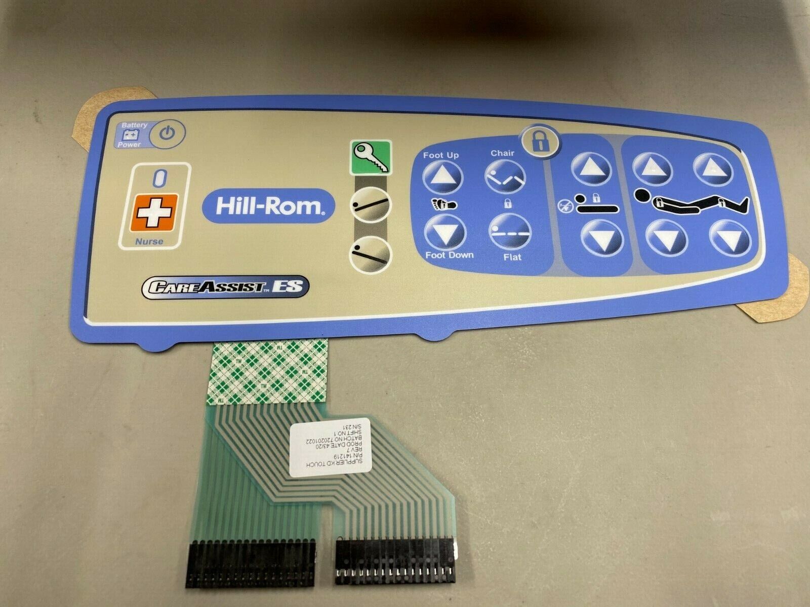 Hill-rom Careassist Label Gc Controls Rh 141219