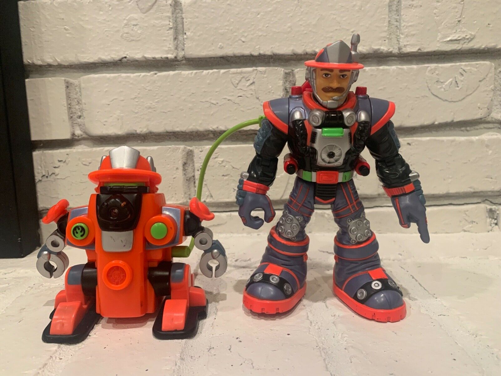 Fisher Price Rescue Heroes Billy Blaze Mattel With Robot 2004 Works