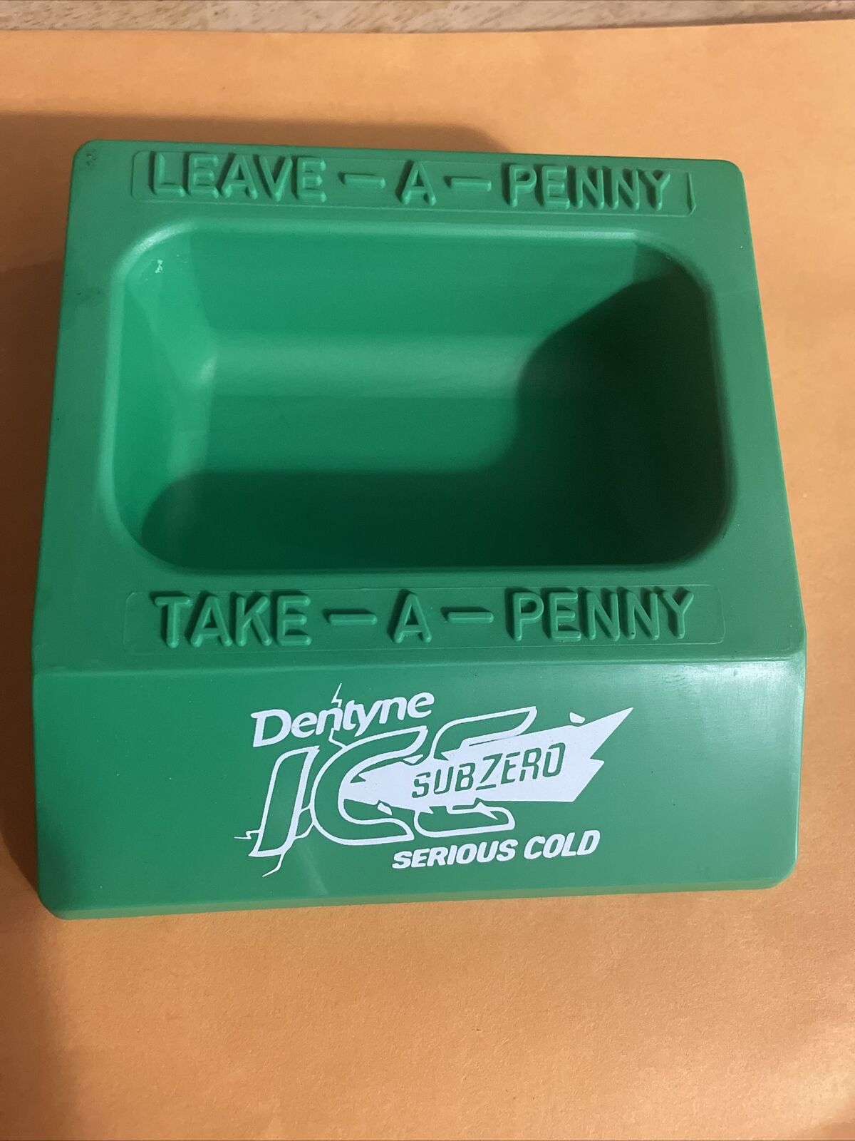 DENTYNE ICE SUB ZERO - Leave-A-Penny Take-A-Penny Counter Display Tray - USED
