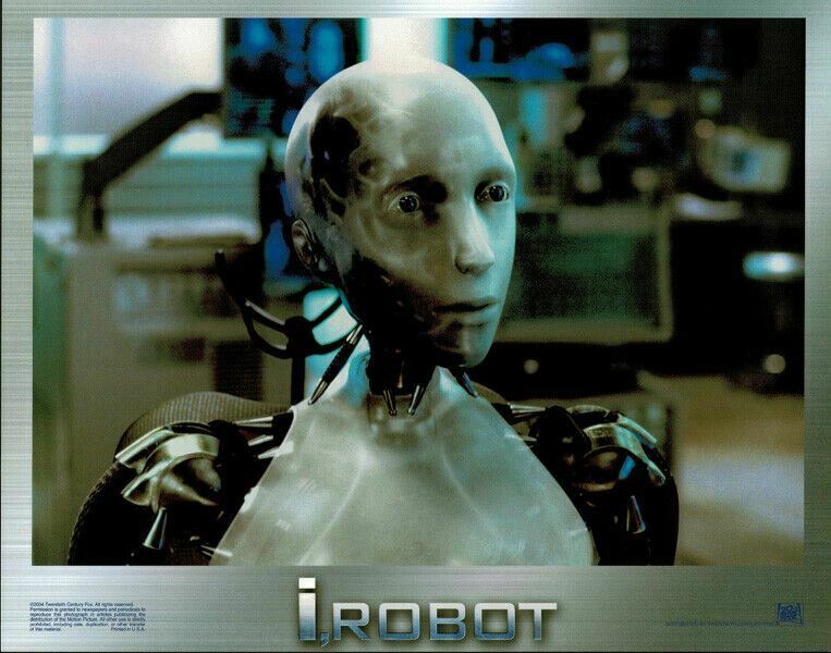 I Robot Original 11x14 Lobby Card 2003 close up of robot