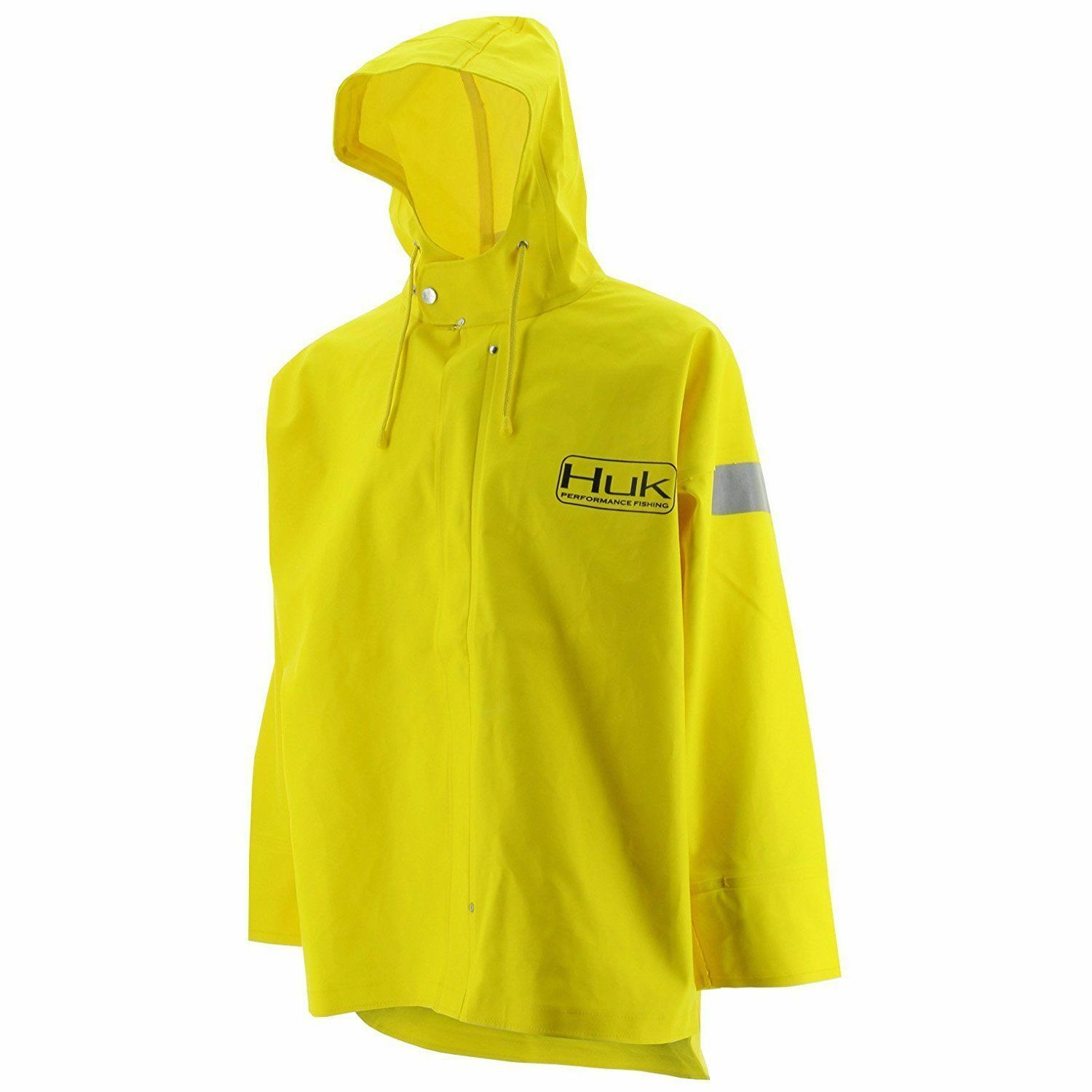 Huk Commercial Grade PVC Waterproof Foul Weather Jacket Yellow Size 2XL
