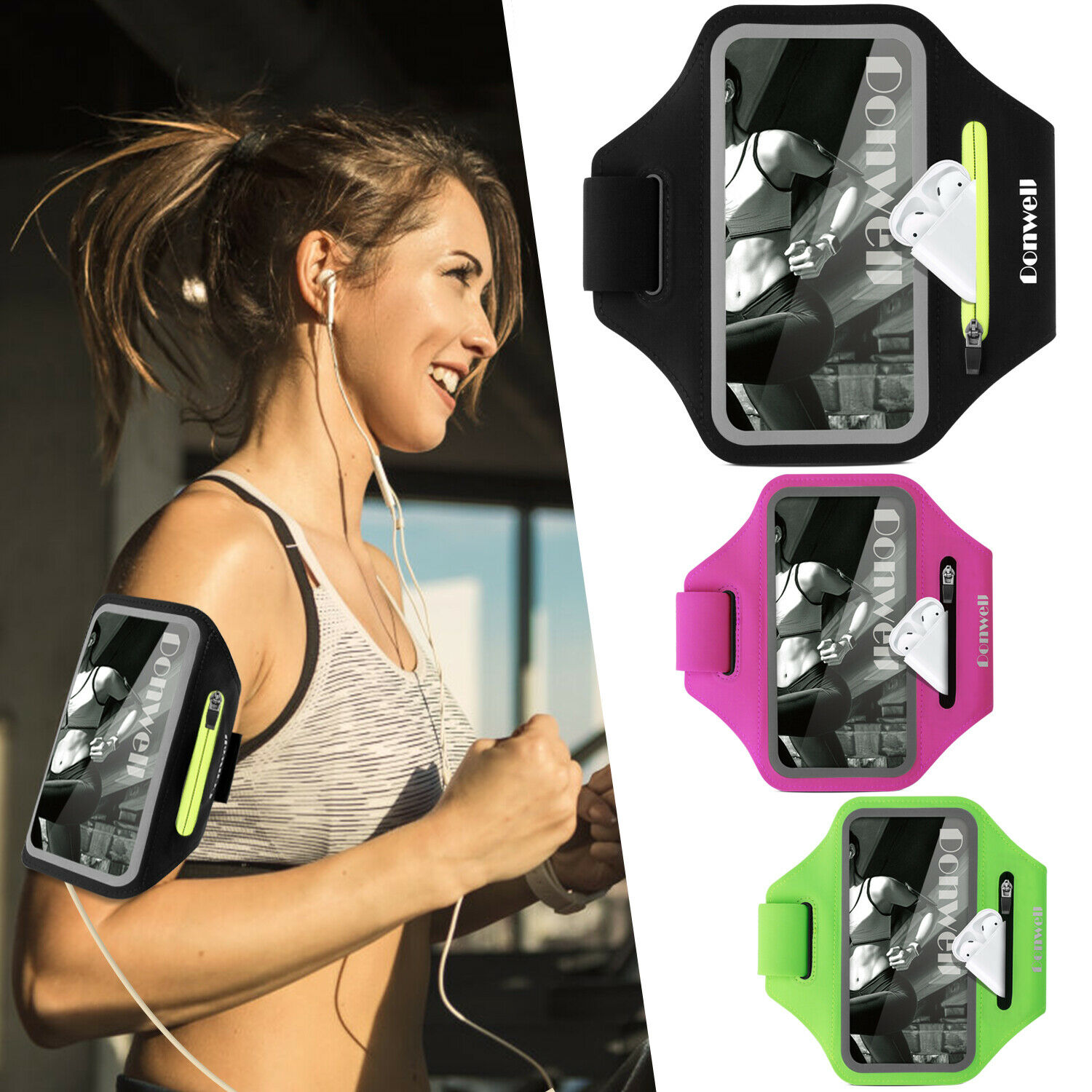 Armband Phone Holder Gym Arm Band Running Jogging Airpods Bag For Iphone Samsung