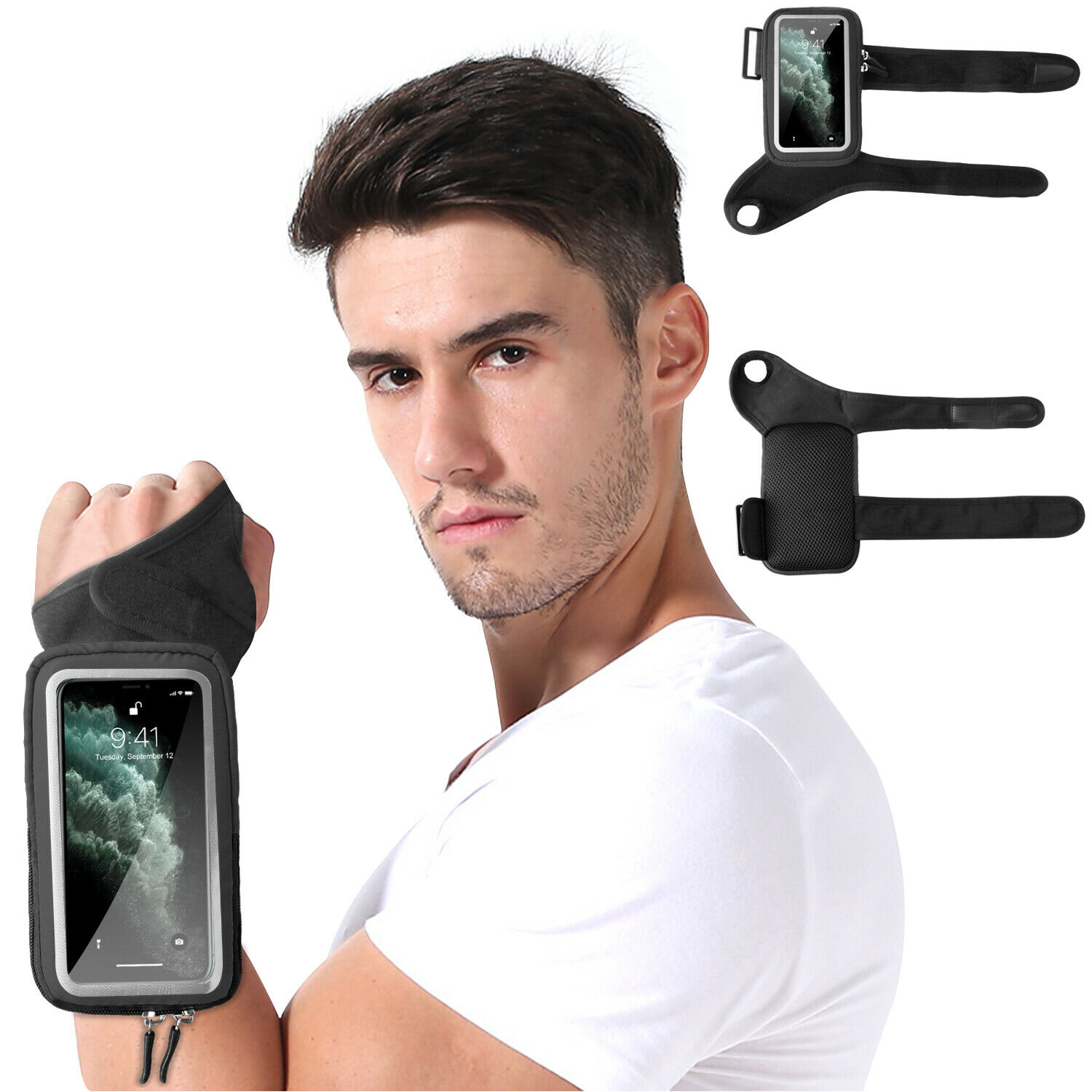 Sport Armband Case Gym Running Jogging Exercise Key Bag Phone Holder Arm Band