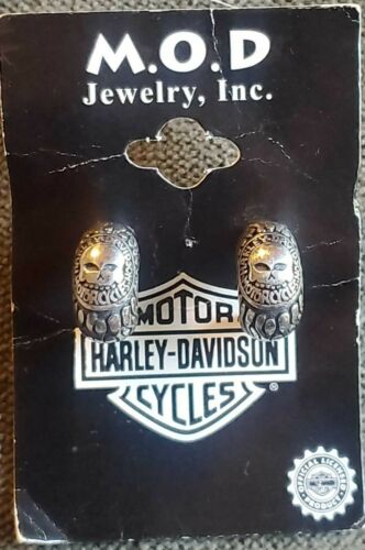 Harley Davidson Sterling Silver Earrings .925