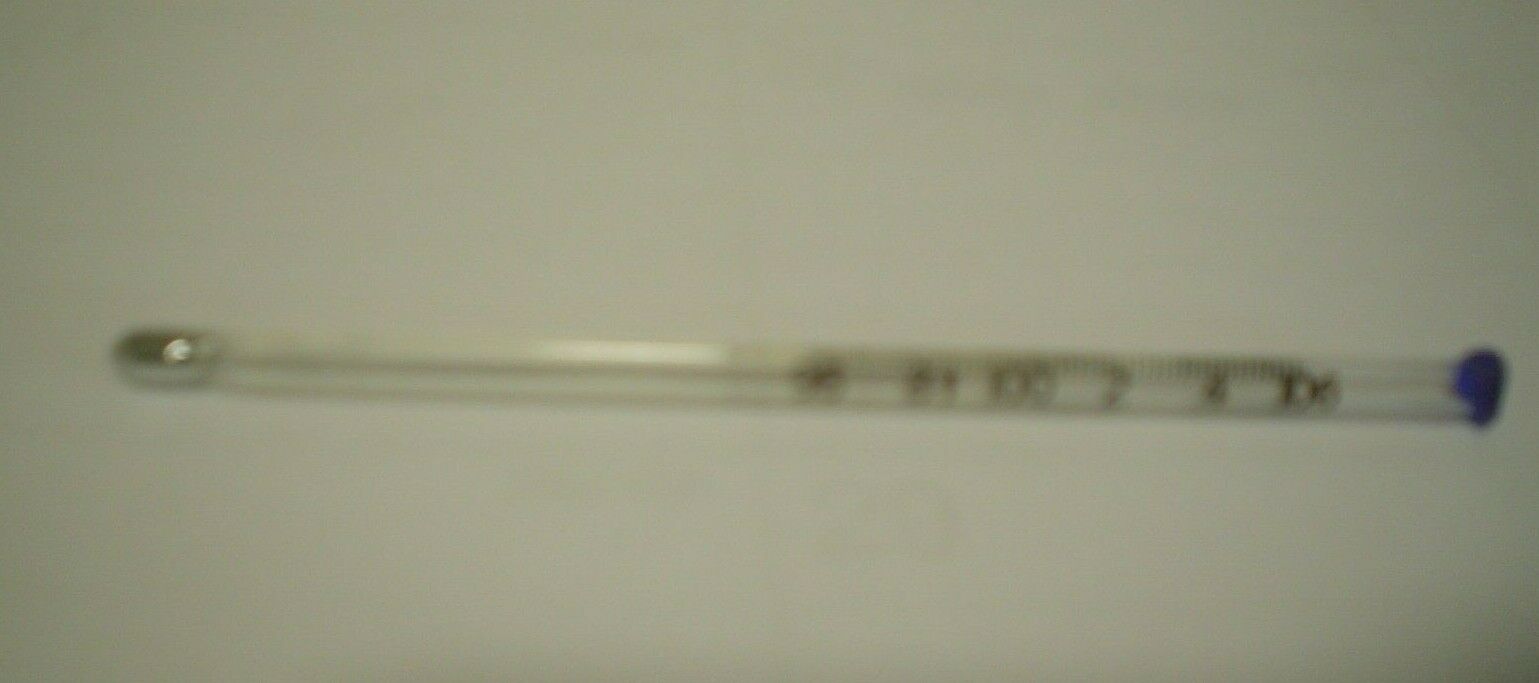 Vintage glass rectal thermometer with case ..