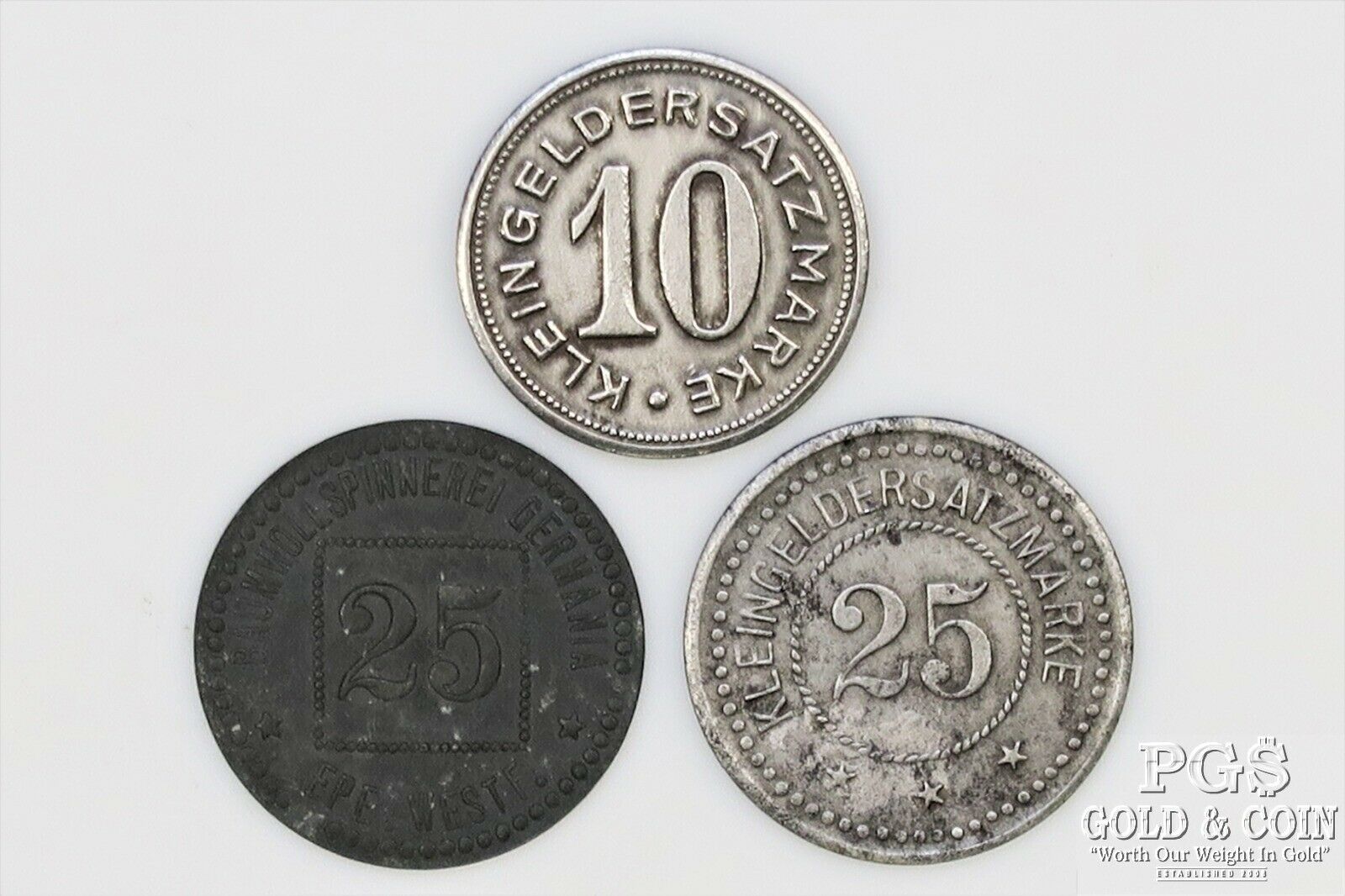 German Notgeld Pfennig 3 Asst Date Foreign Coins 19428