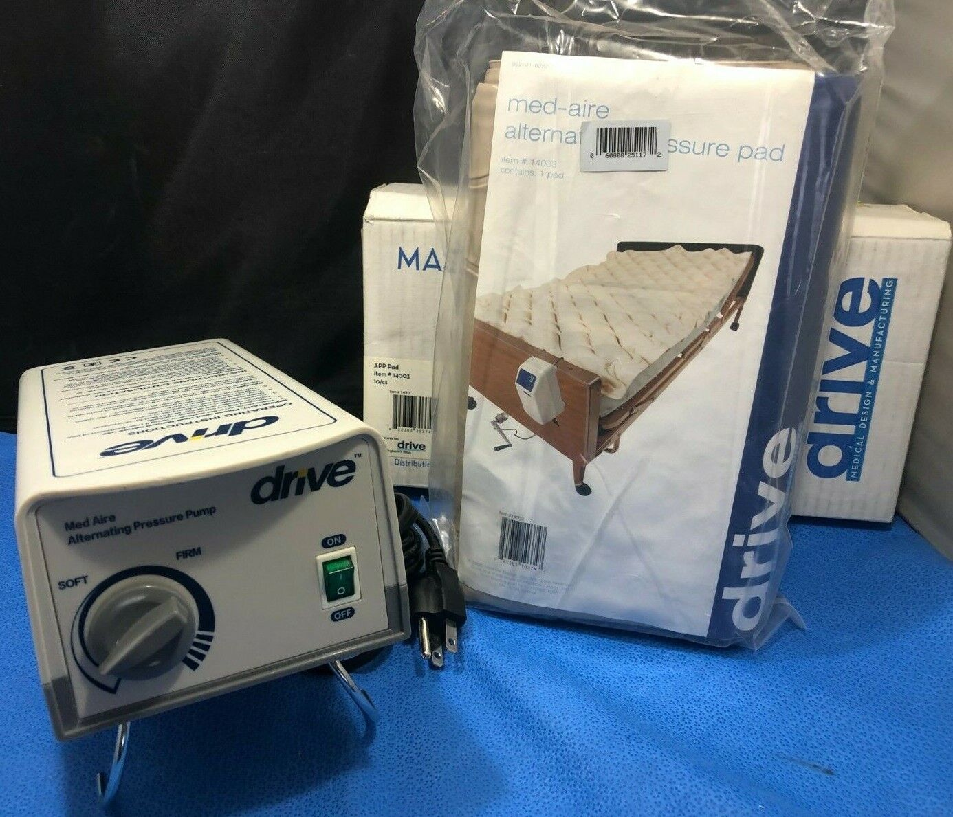 Drive Med Aire Alternating Pressure Pump Model 14005E With NEW 14003 Pad    kp
