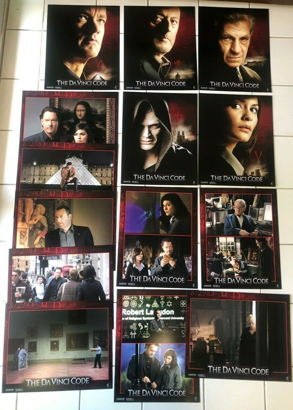 The Da Vinci Code Movie Original Lobby Cards Rare Set 11x14 Photo Poster