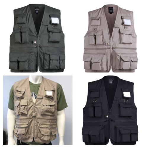 Mens Travel Photographers Touring Vest Fishing Gaming Camping Outdoor Vest