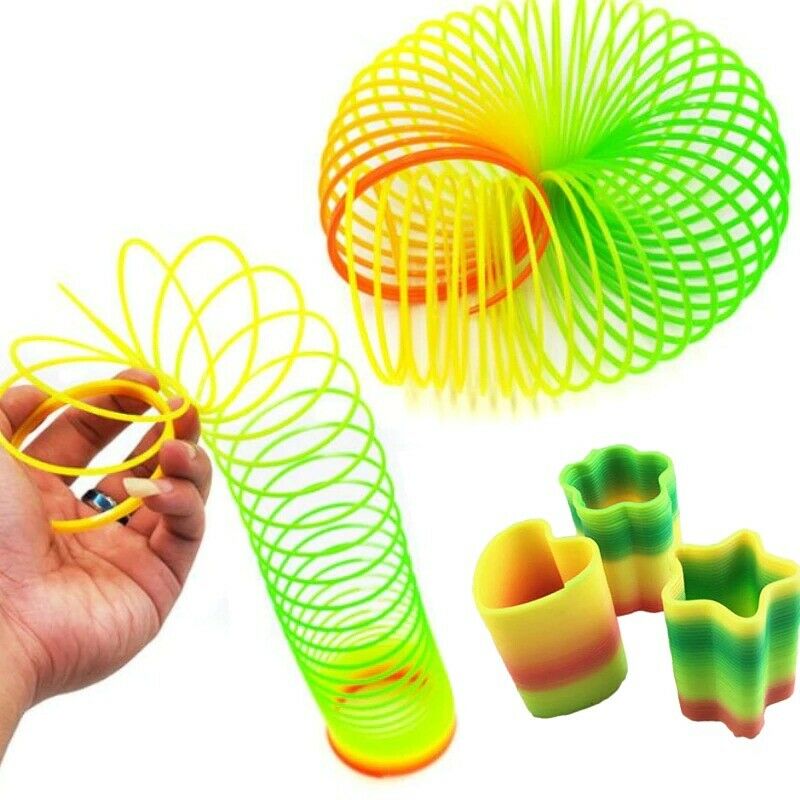 Magic Bounce Rainbow Spring Coil Slinky Fun Kids Stretchy Bouncing New Toy Gift