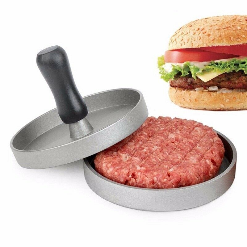 Round Shape Hamburger Press Aluminum Alloy Meat Beef Grill Burger Maker Mold
