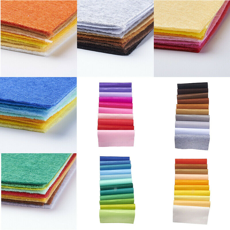Square Non Woven Fabric Embroidery Needle Felt for DIY Crafts 298~300mm 10pc/set