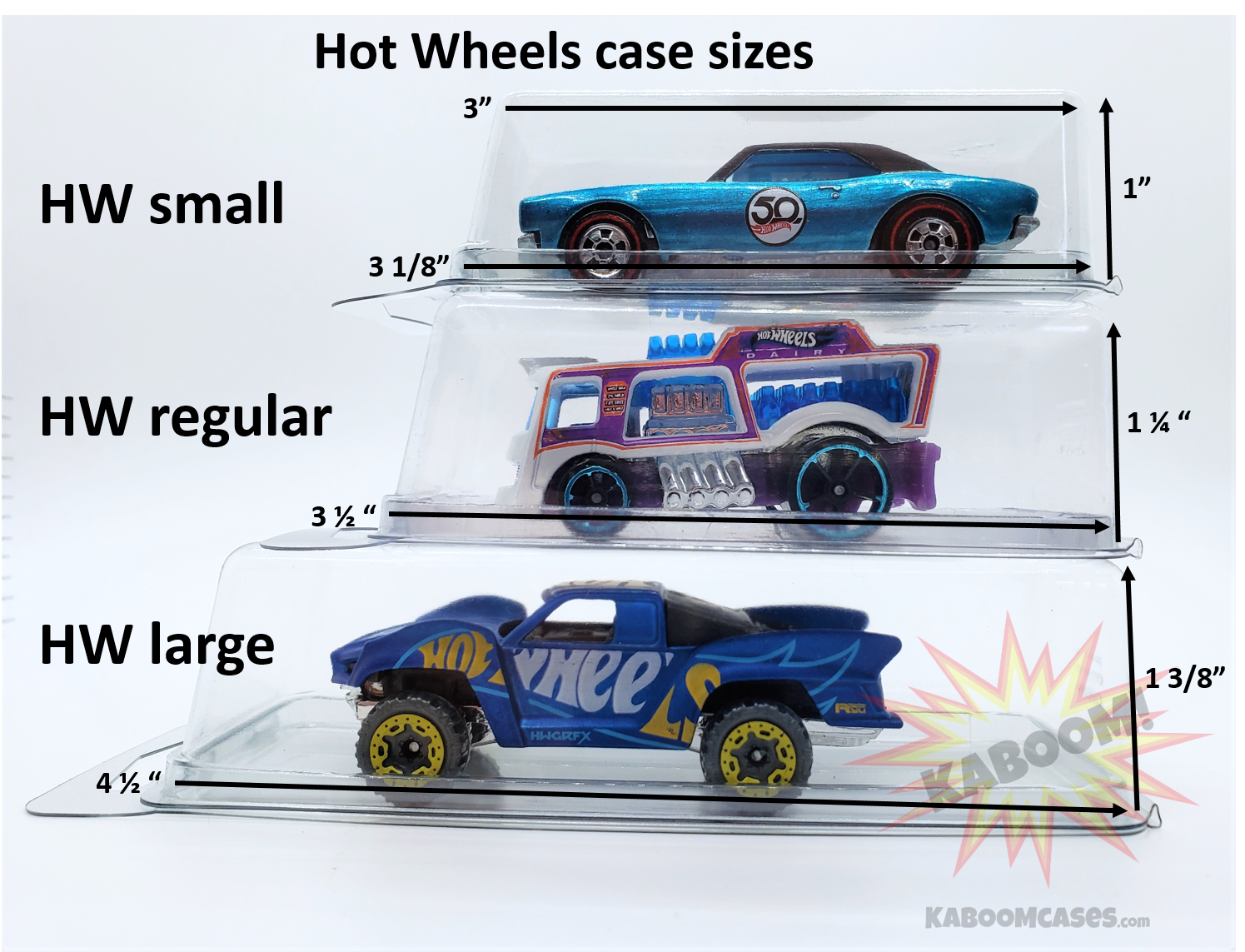 ANY SIZE Hot Wheels Plastic Car Cases containers NEW clamshells 1/64 diecast