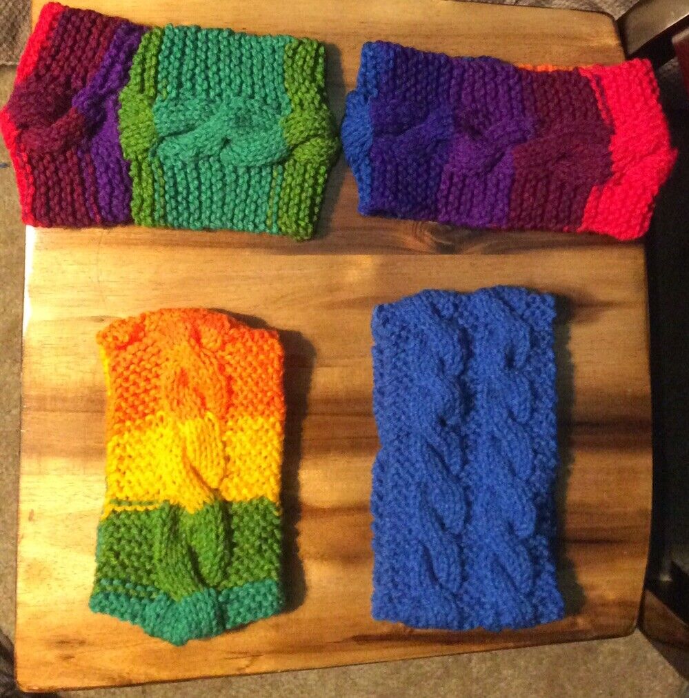 Handmade Knitted Headbands - Acrylic Yarn - 4 Headbands For 10.00