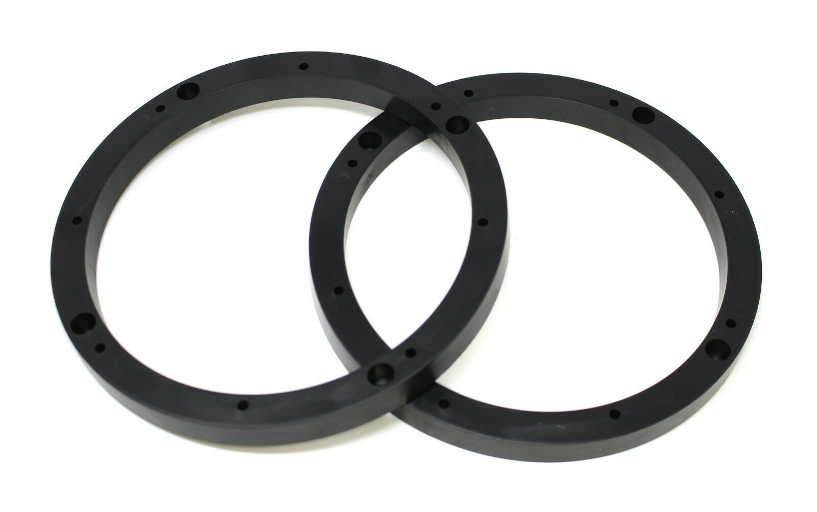 Universal Black Plastic 1/2" Depth Ring Adapter Spacer 6.5" For Car Speaker Pair