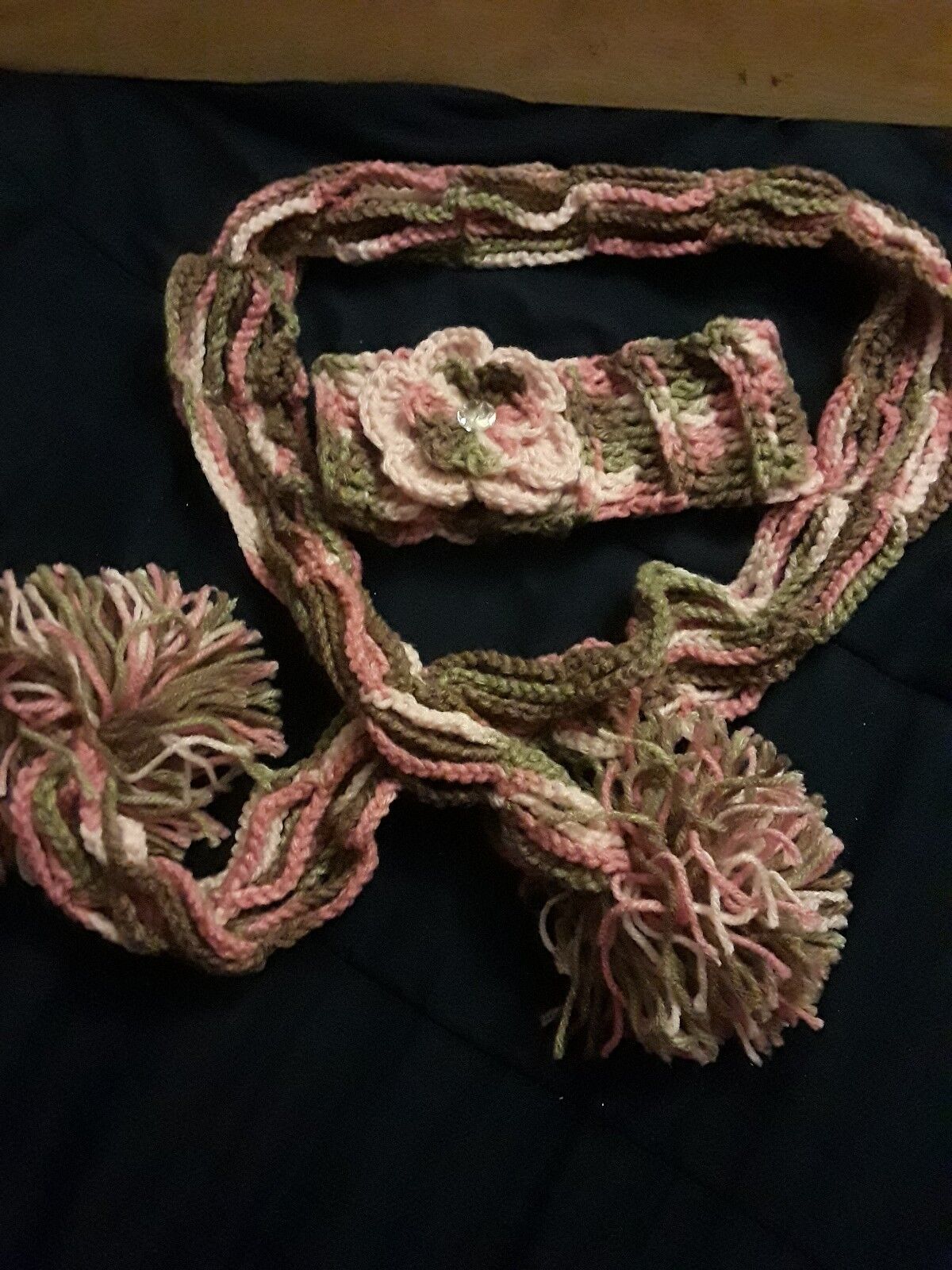 Handmade crocheted scarf set for children...