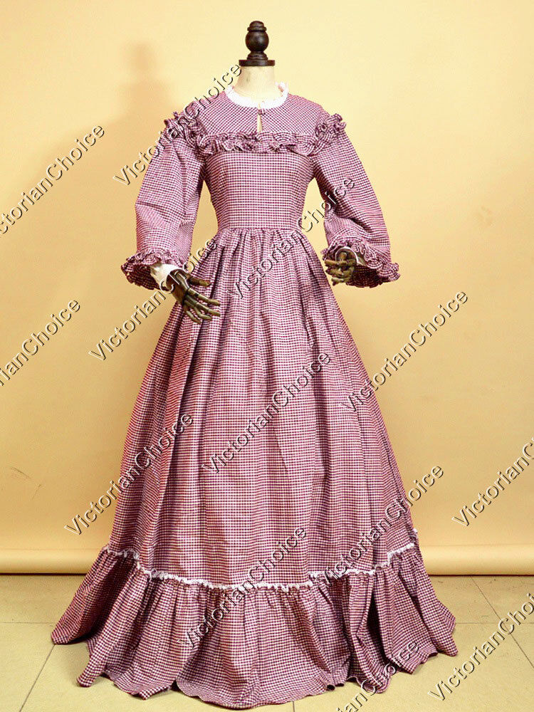 Victorian Civil War Country Pioneer Women Little Women Dress Reenactment 260