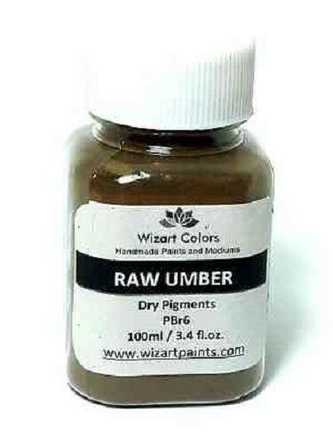 Raw Umber Pigment Powder For Craft And Art Mixed Media Painting And Cement