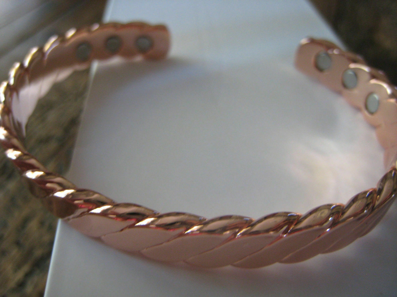 Copper Magnetic Bracelet Arthritis Men Women Twisted Chunky Cuff