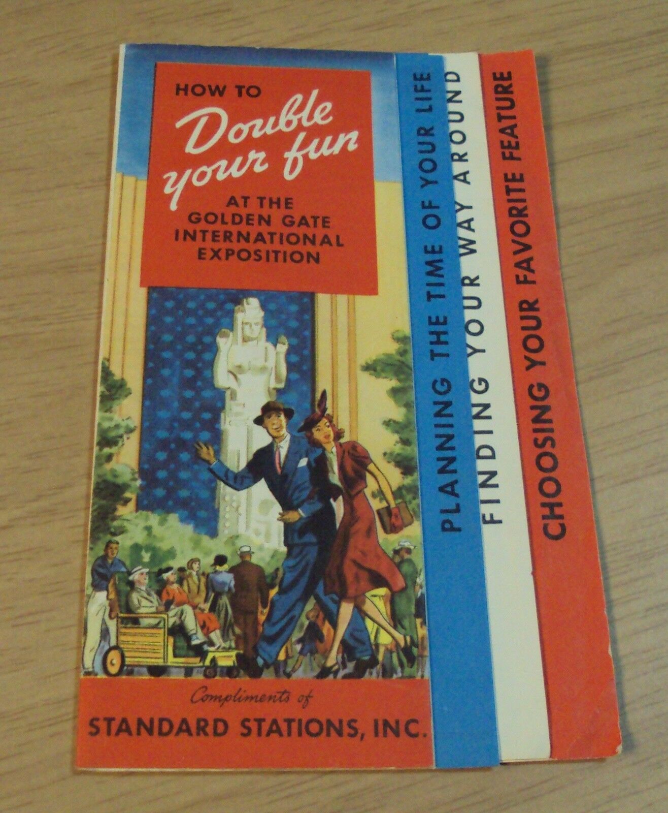 1939 Golden Gate Exposition Map/guide From Standard Oil~"double Your Fun"~