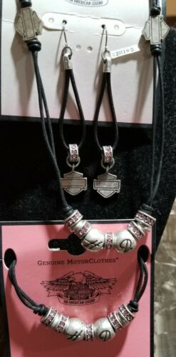 Women's Harley Davidson Jewelry Set (necklace,  Bracelet,  Earrings)