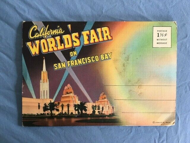Vintage 1939 California World's Fair On San Francisco Bay--9 Two-sided Postcards
