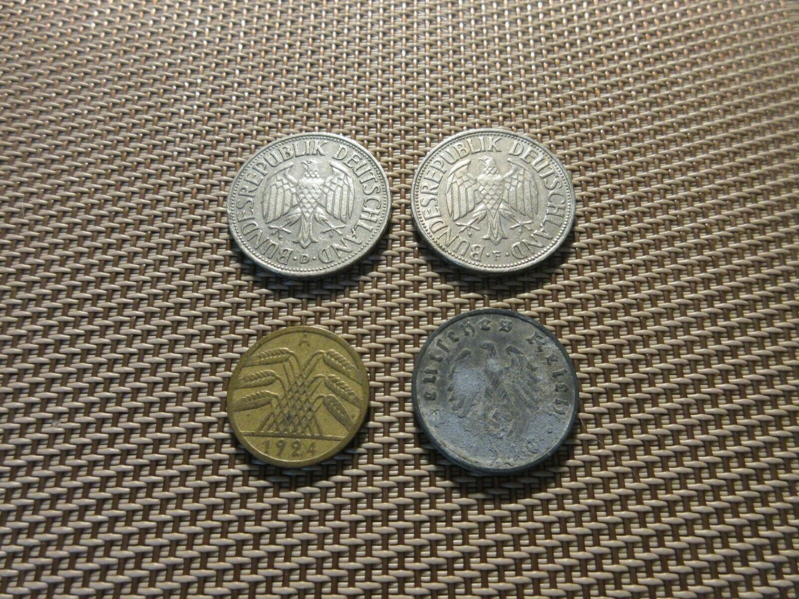Lot Of 4 Coins From Germany. Some Are Old. German. Foreign Coin Lot.