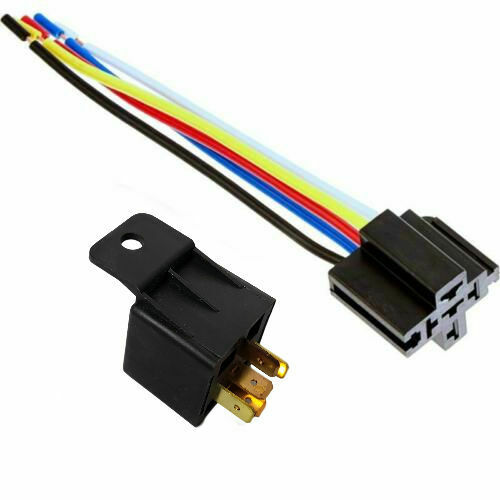12V 30 40 SPDT Bosch Plastic Automotive Relays & 5 Wire Socket Harness (1/Pack)