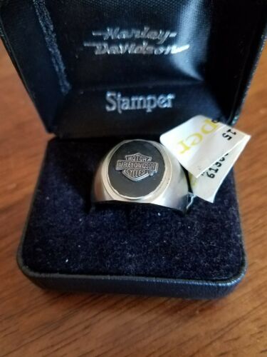 #386 Nwt Harley-davidson Men's Stamper Ring, Titanium, Size 11.5