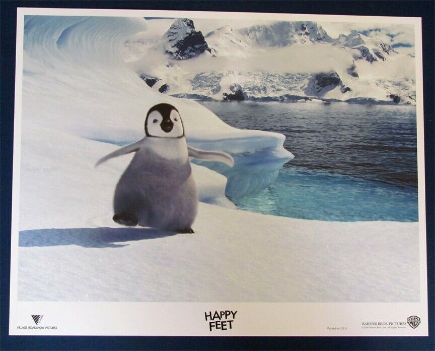 1906 Happy Feet Lobby Card Penguin Adventure Cartoon George Miller Adventure