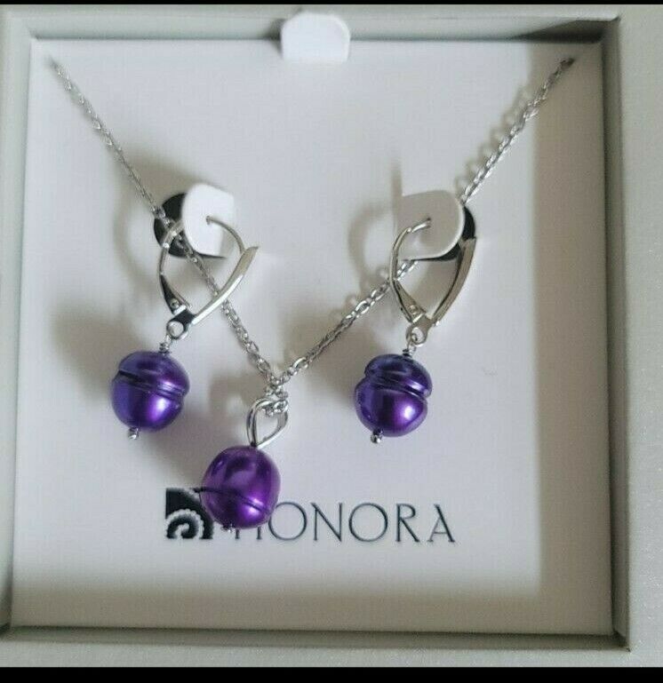 Honora Freshwater Pearl Earring And Necklace Set,  Nwt $100