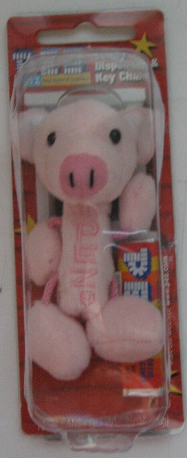 Pez Petz Plush Keychain Barnyard Babies Pig Candy Dispenser Key Ring New
