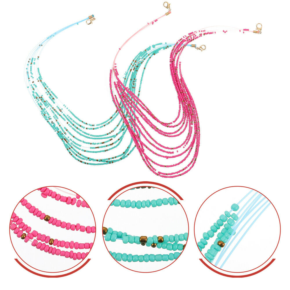 2pcs Multi-layer Fashion Decorative Glasses Chain Mask Hanging Chain
