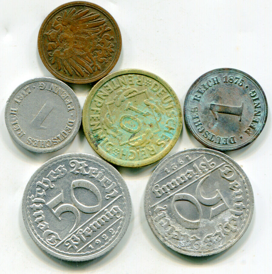Germany lot of (6) vintage coins   lotjul6160