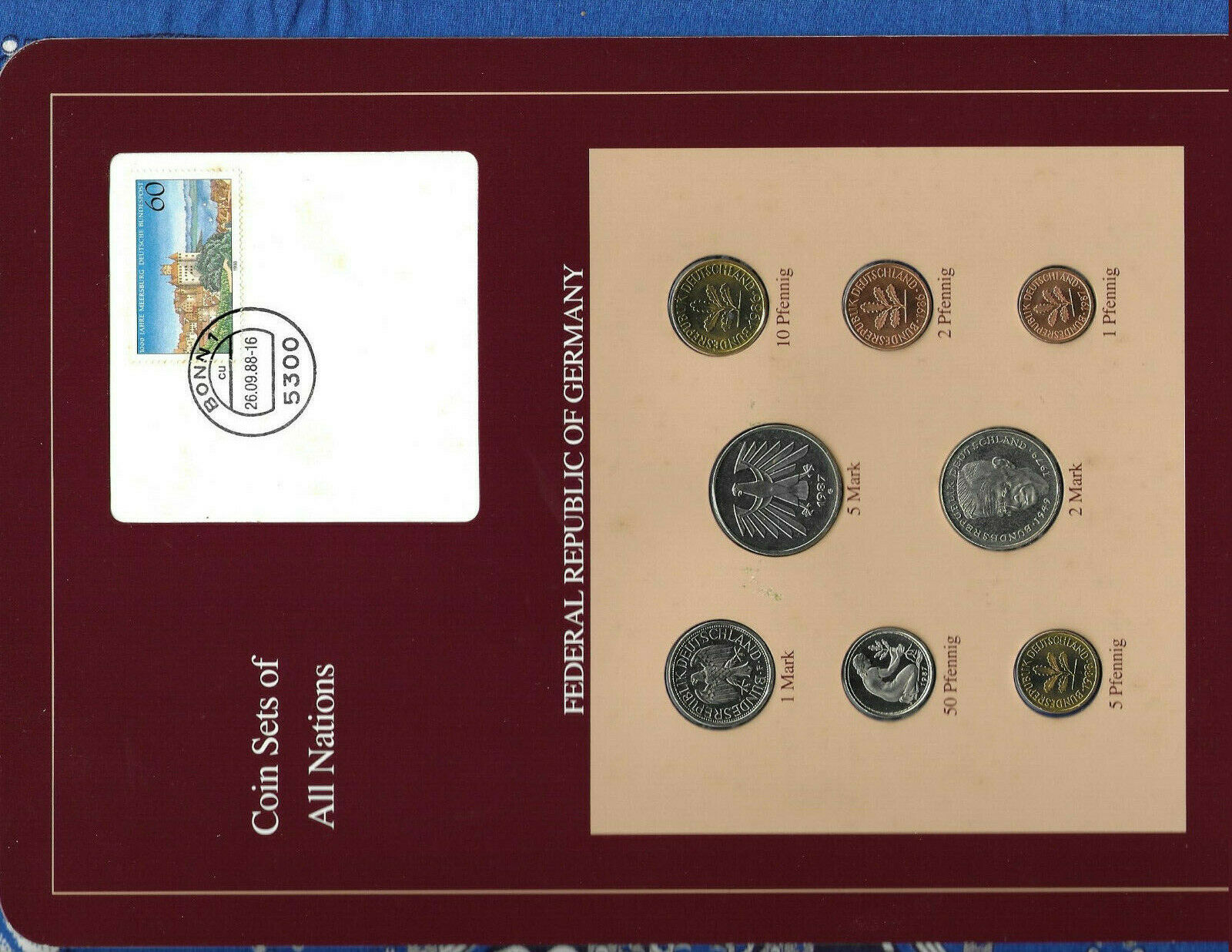 Coin Sets Of All Nations Germany 1986 - 1988 Unc 5 Mark 1987 2 Mark 1988