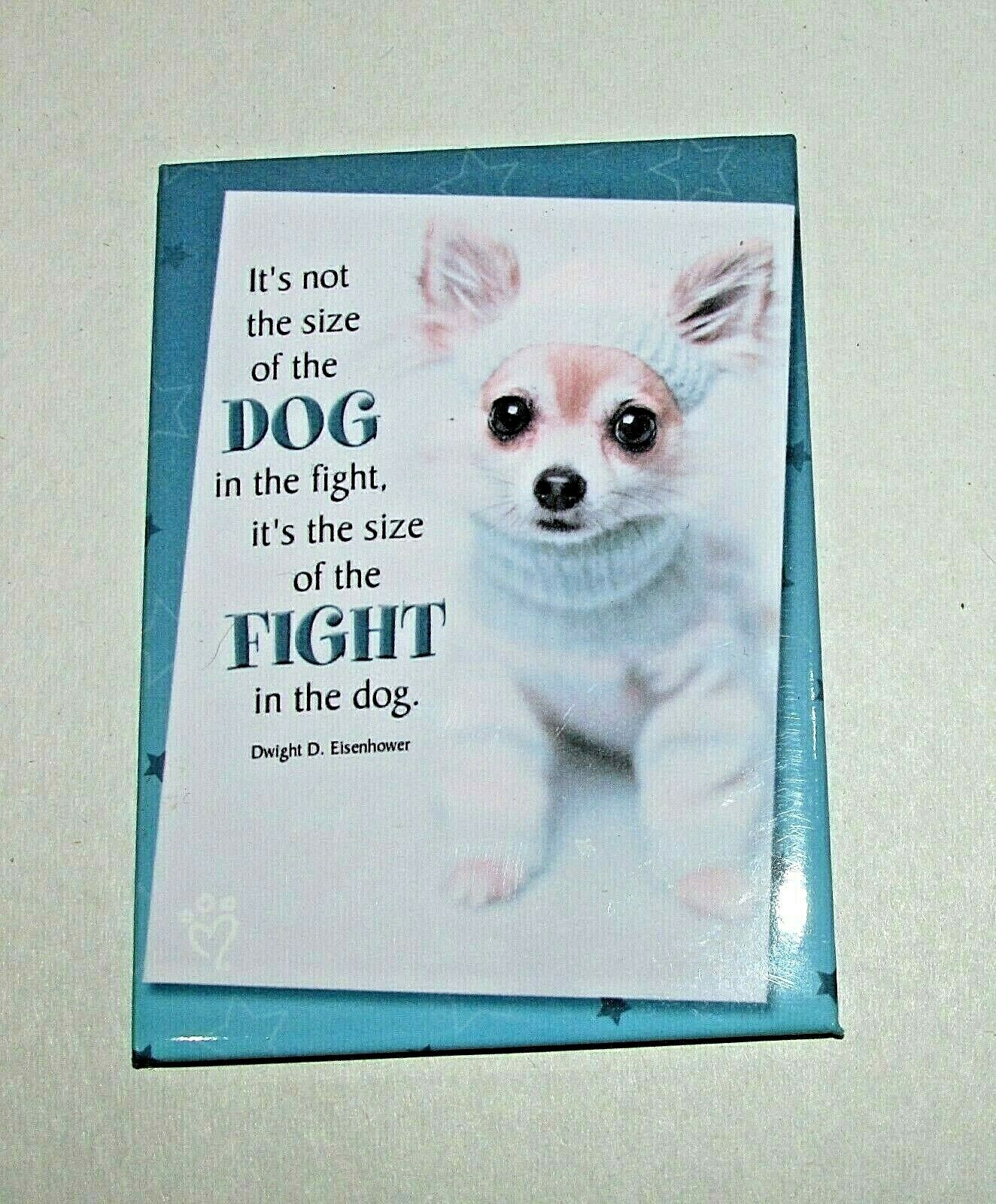 Chihuahua Dog Dwight Eisenhower Quote Leaningtree 3" Refrigerator Magnet Free Sh