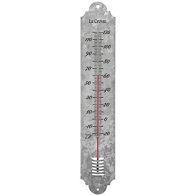 204-1550 La Crosse 19.25" Indoor/outdoor Galvanized Metal Thermometer