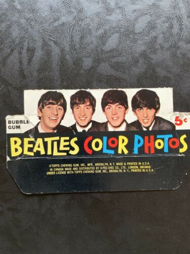 Rare 1960's Beatles Topps Chewing gum store display box cutout piece