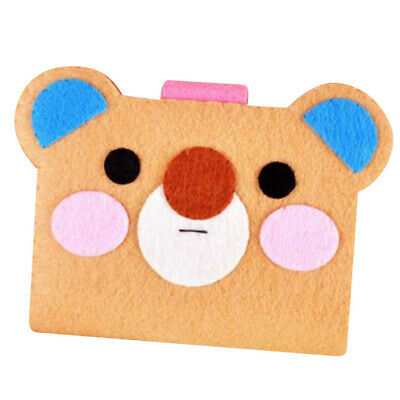 Cute Bear Card Holder Felt Applique Kit Handmade Felt Materials Diy Package For