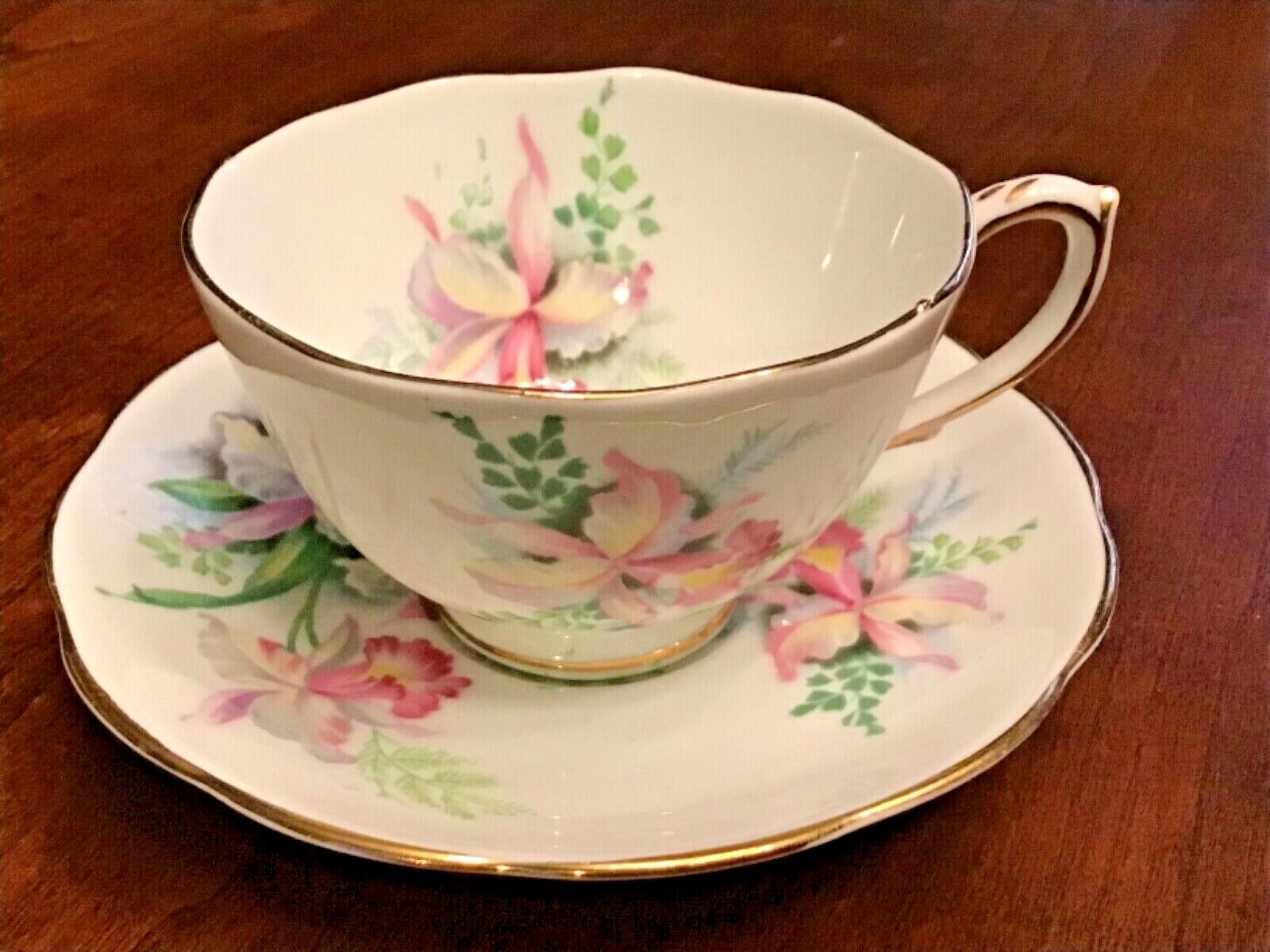 Roselyn China Cup and Saucer Sweet Romance Pattern England
