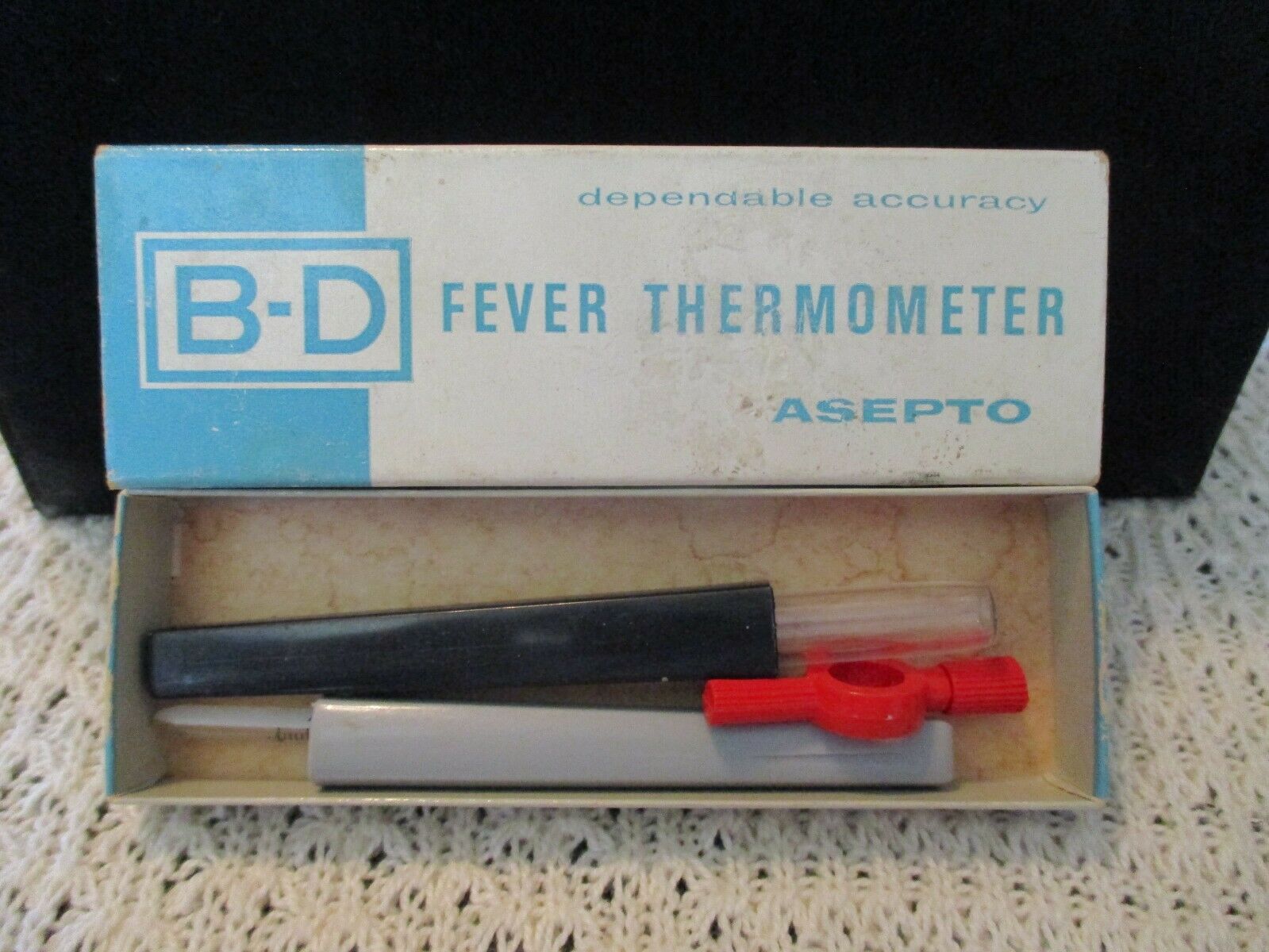 Vintage B-d Fever Thermometer Asepto Becton, Dickinson And Company (7/p108)