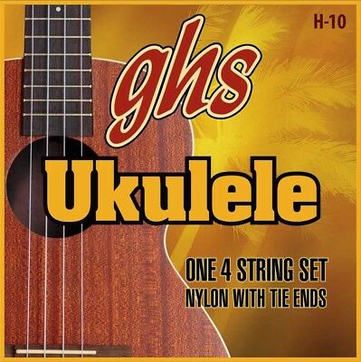 Ghs H-10 Nylon Ukulele Strings - Soprano/concert - Black Nylon