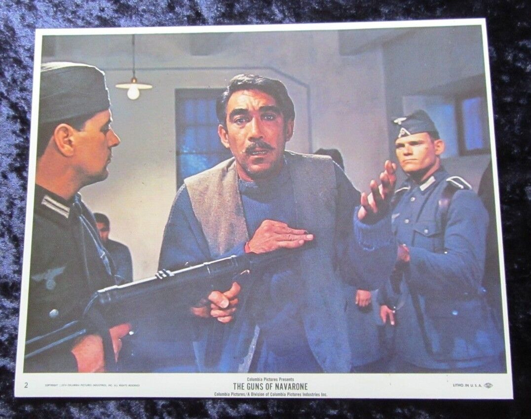 The Guns Of Navarone lobby card # 2 Gregory Peck, David Niven, Anthony Quinn