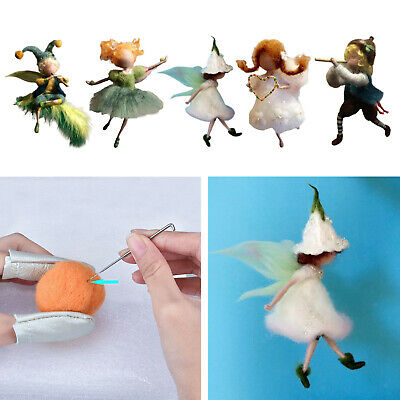 Lovely Forest Fairy Wool Needle Craft Felting Doll Poked Kit For Beginners